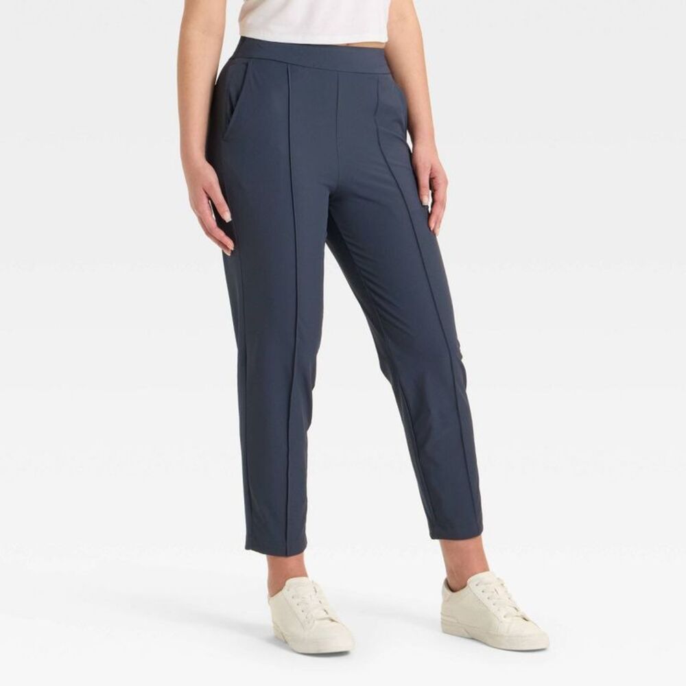 Women's High Rise Golf Pants - All In Motion Navy Blue L
